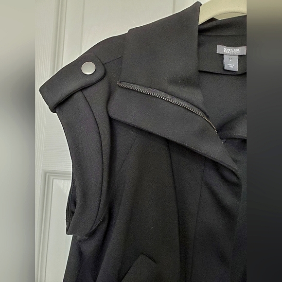 Kenneth Cole Reaction knit jacket vest black size 4 fits XS, S two way zipper - Picture 10 of 16